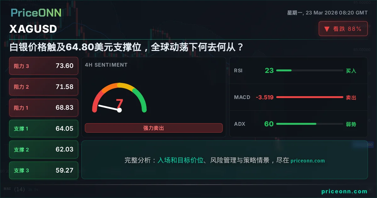 XAGUSD 技术分析 | PriceONN