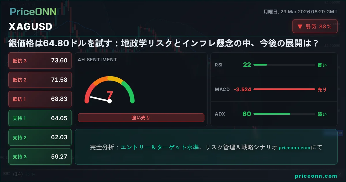 XAGUSD テクニカル分析 | PriceONN