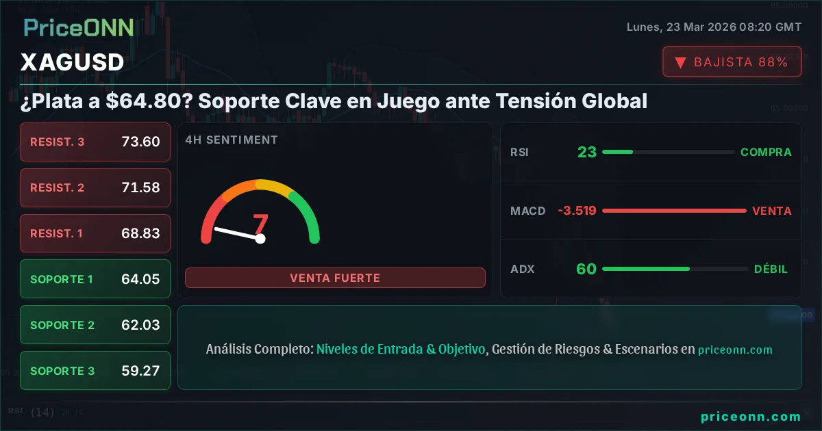 XAGUSD Análisis Técnico | PriceONN