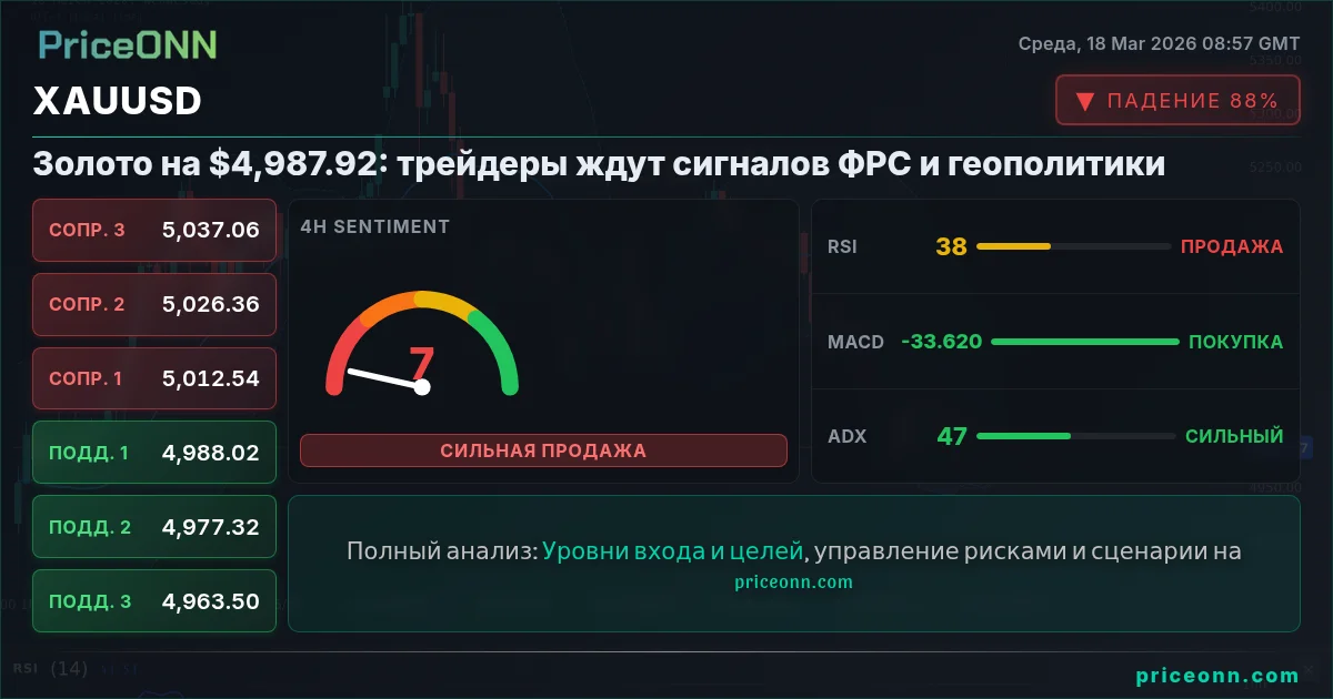 XAUUSD Технический Анализ | PriceONN