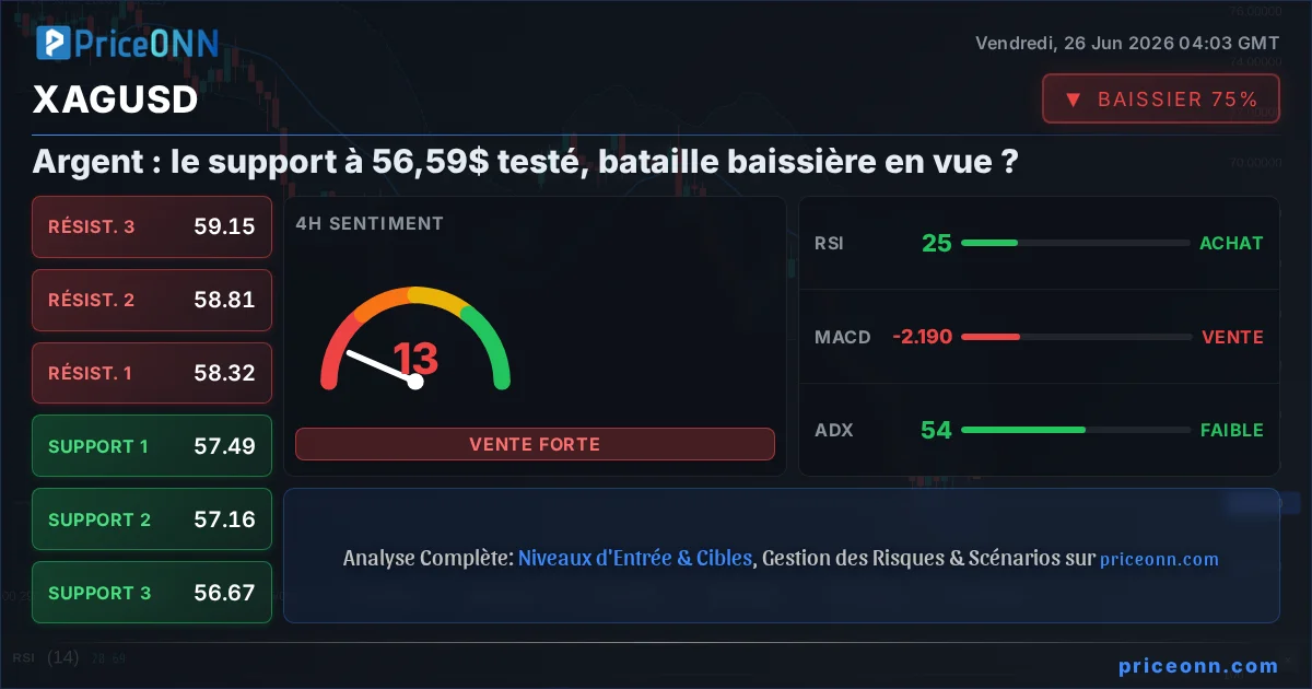 XAGUSD Analyse Technique | PriceONN
