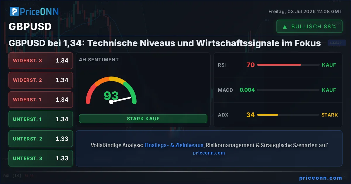 GBPUSD Technische Analyse | PriceONN