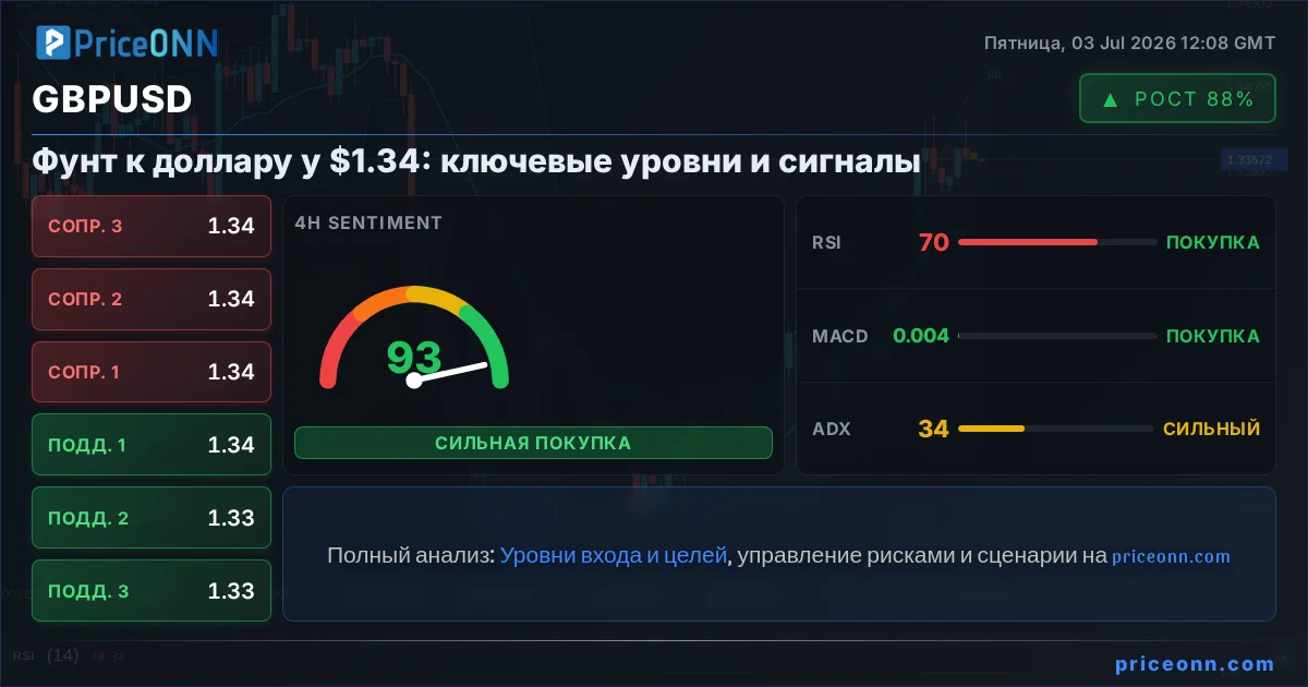 GBPUSD Технический Анализ | PriceONN
