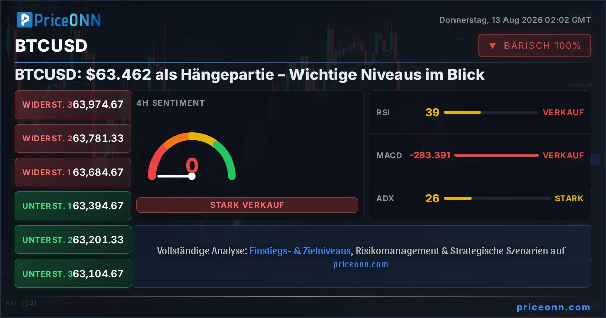 BTCUSD Technische Analyse | PriceONN