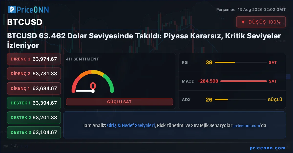 BTCUSD Teknik Analiz | PriceONN