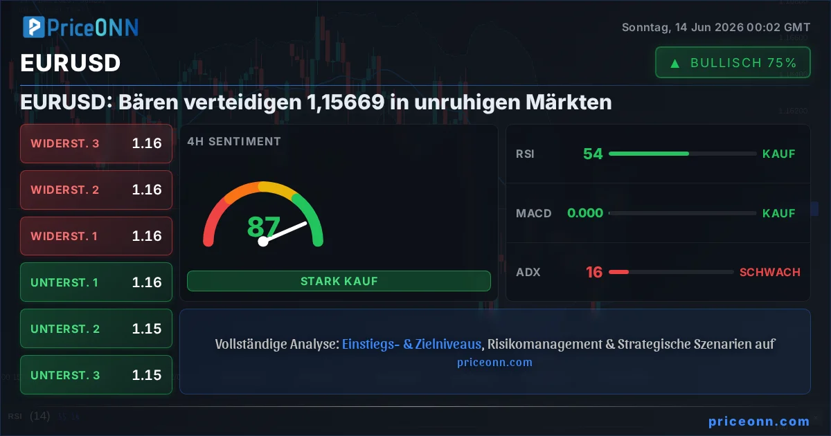 EURUSD Technische Analyse | PriceONN