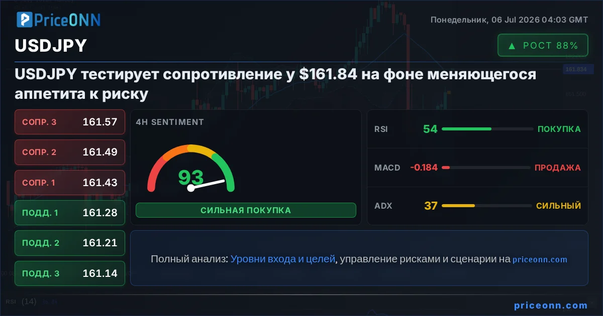 USDJPY Технический Анализ | PriceONN