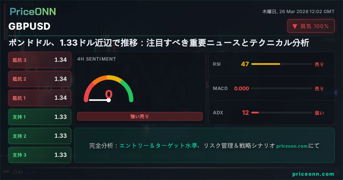 GBPUSD テクニカル分析 | PriceONN