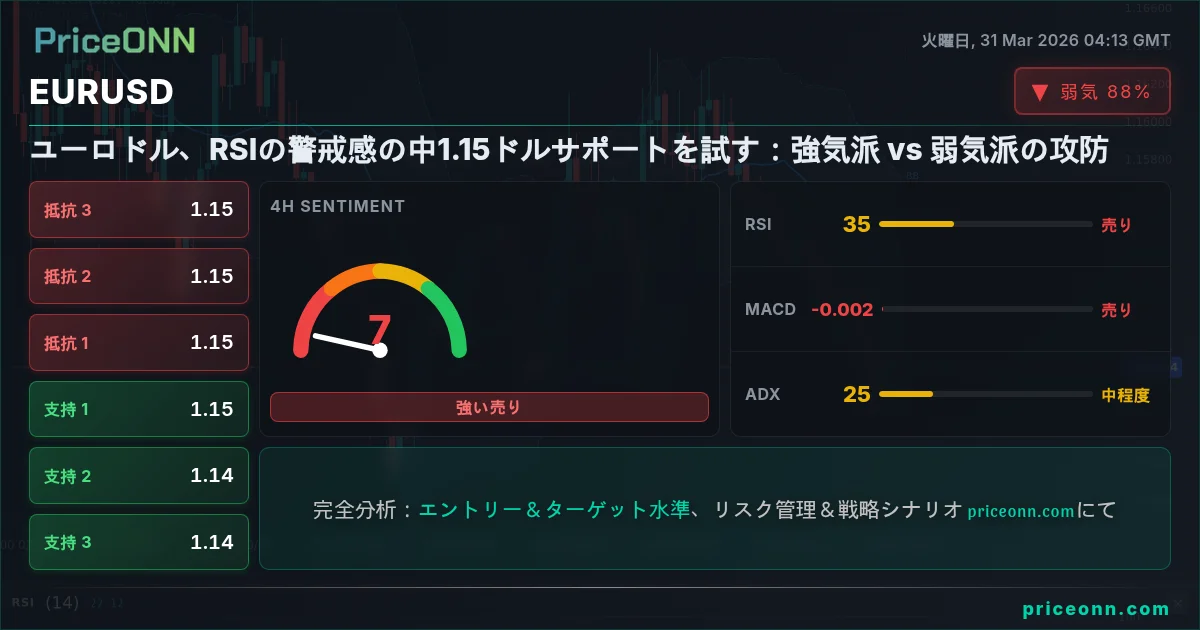 EURUSD テクニカル分析 | PriceONN
