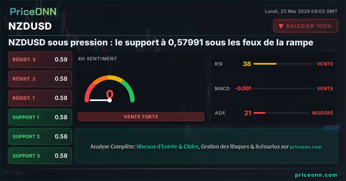 NZDUSD Analyse Technique | PriceONN