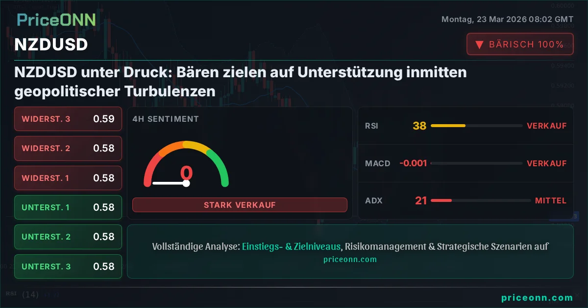 NZDUSD Technische Analyse | PriceONN