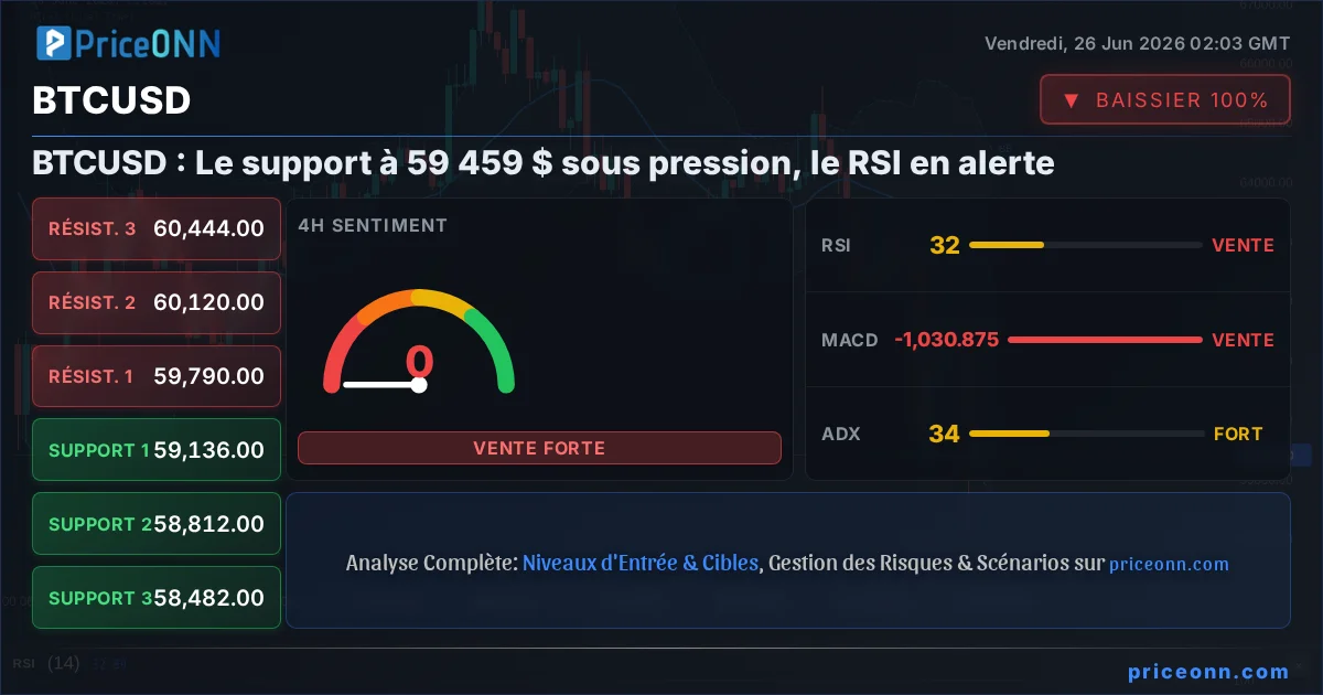 BTCUSD Analyse Technique | PriceONN