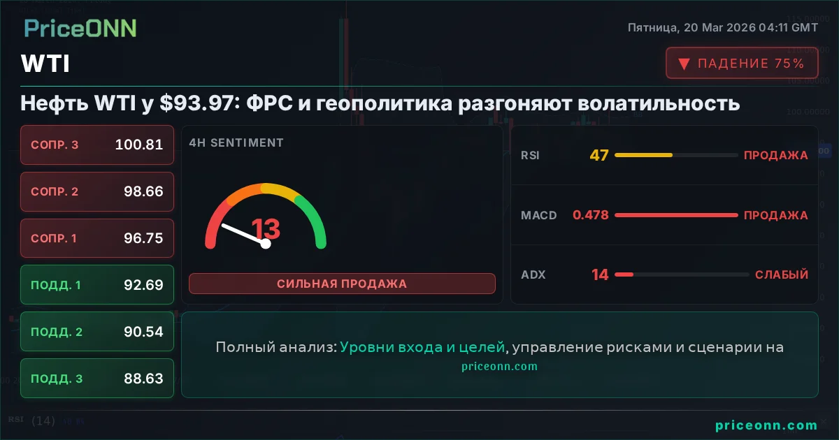 WTI Технический Анализ | PriceONN