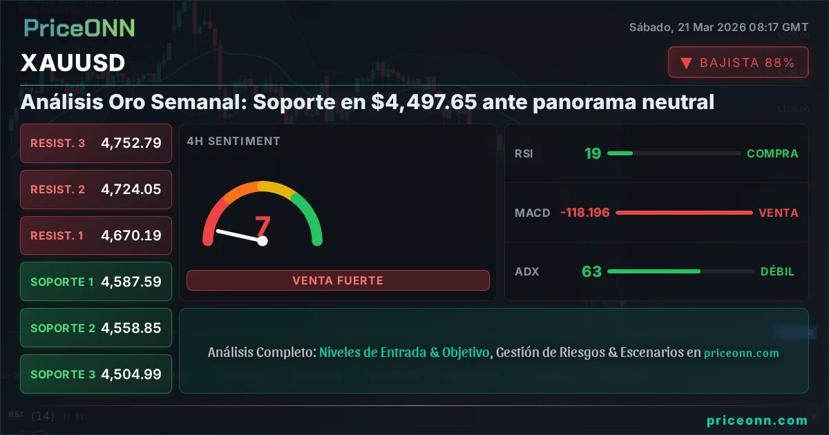XAUUSD Análisis Técnico | PriceONN
