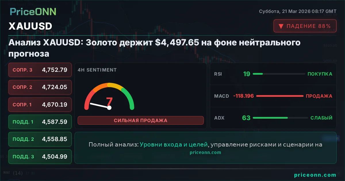 XAUUSD Технический Анализ | PriceONN