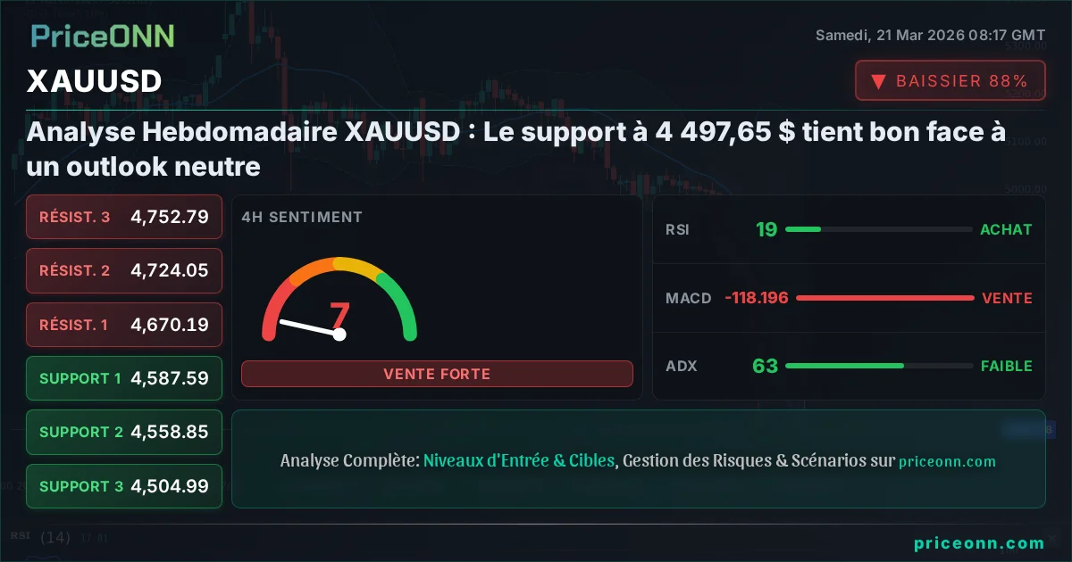 XAUUSD Analyse Technique | PriceONN