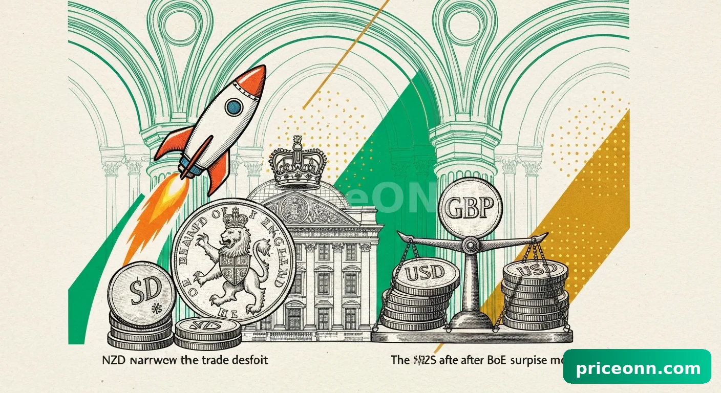 NZD/USD 0.59'a Göz Kırpıyor, GBP/USD BoE Sürpriziyle Fırladı