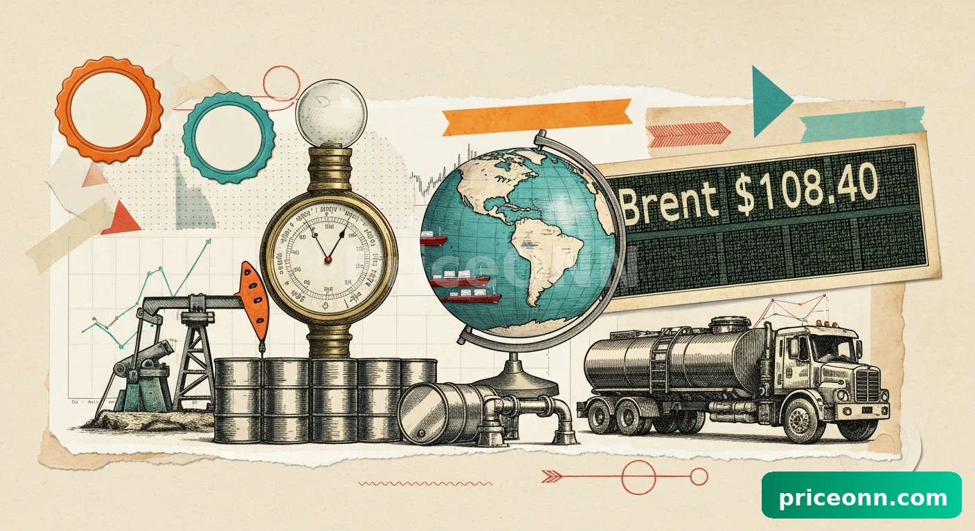 ¿Por qué el Brent se dispara por encima de $108 mientras el WTI se rezaga ante la tensión en Oriente Medio?