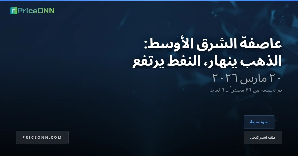 بوتقة الشرق الأوسط: هبوط الذهب، صعود النفط، والنظام العالمي المتصدع