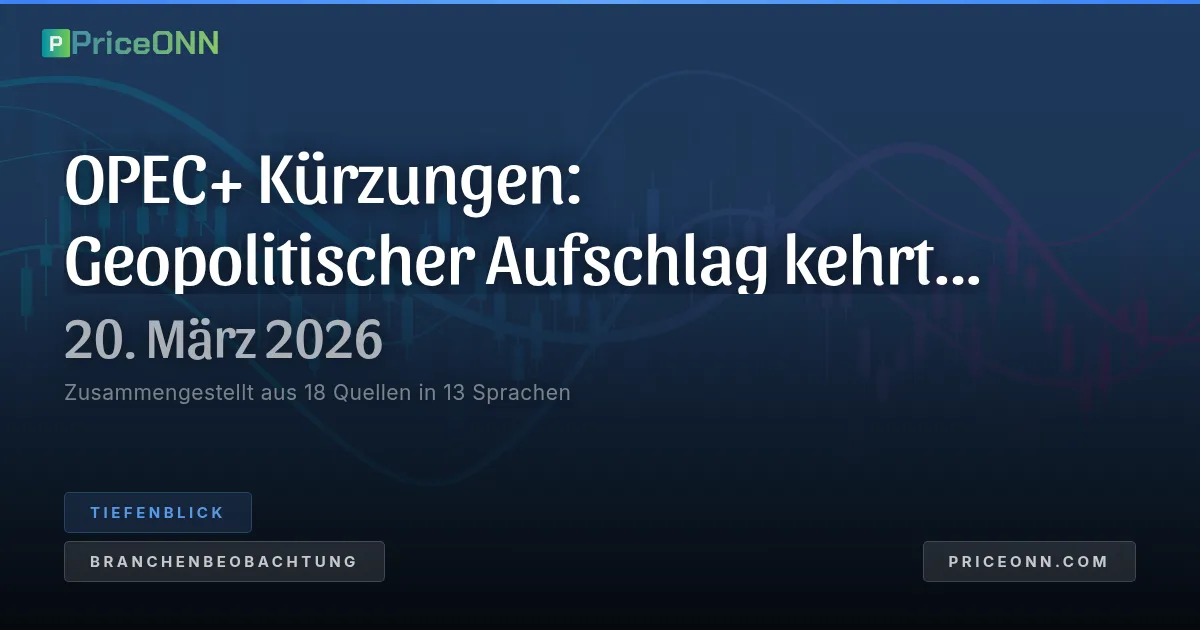 OPEC+ knickt ein: Geopolitischer Aufschlag schreibt Ölnarrativ neu