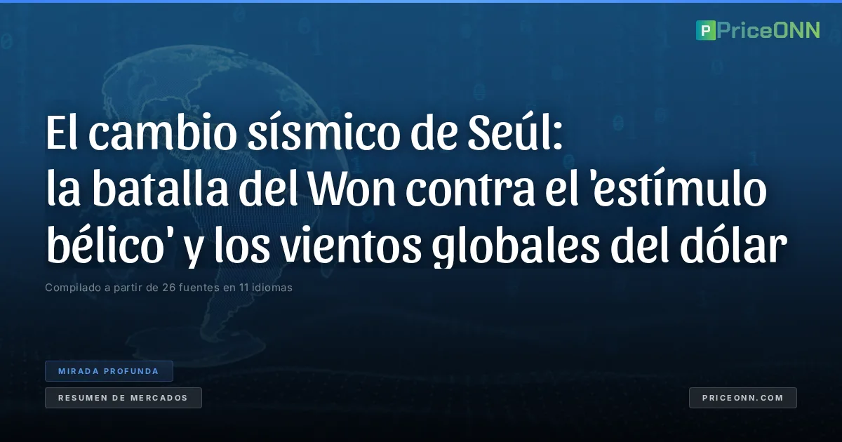 El cambio sísmico de Seúl: la batalla del Won contra el 'estímulo bélico' y los vientos globales del dólar