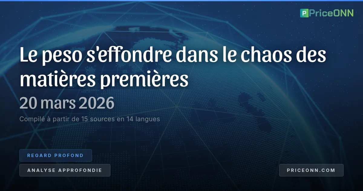 L'effondrement du peso mexicain : décrypter le choc des matières premières et la résurgence du dollar