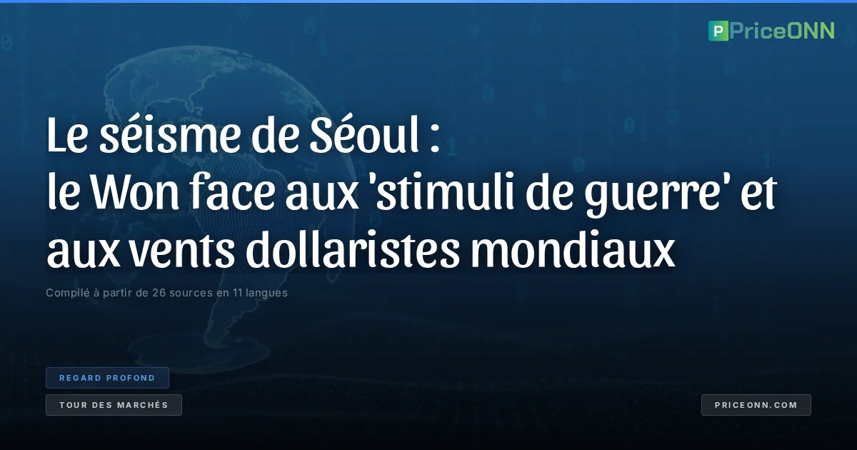 Le séisme de Séoul : le Won face aux 'stimuli de guerre' et aux vents dollaristes mondiaux