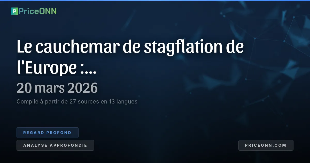 La stagflation inflationniste de l'Europe : Le retour de « l'homme malade » dans un ordre mondial fracturé