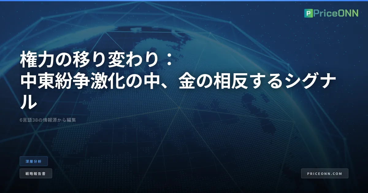 権力の移り変わり：中東紛争激化の中、金の相反するシグナル