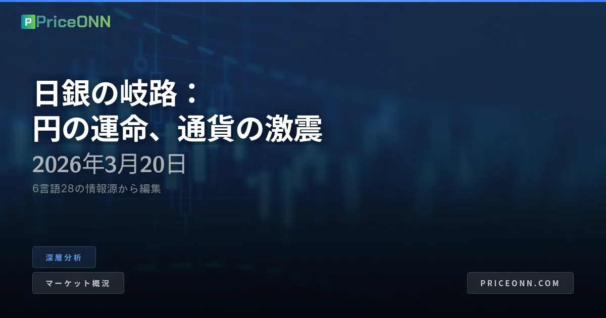 日銀岐路：円の断崖、アジア通貨の激震