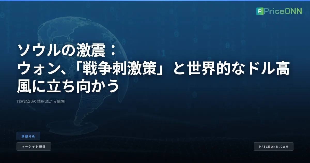 ソウルの激震：ウォン、「戦争刺激策」と世界的なドル高風に立ち向かう