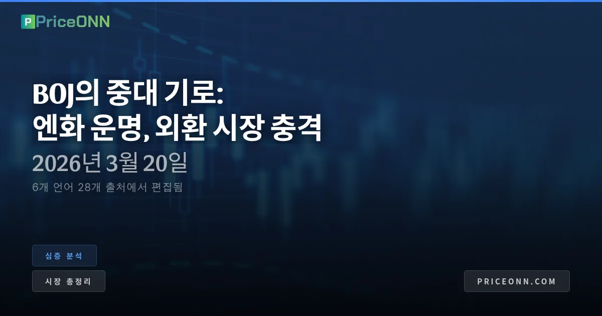 BOJ의 갈림길: 엔화의 벼랑 끝, 아시아 외환 시장의 격변
