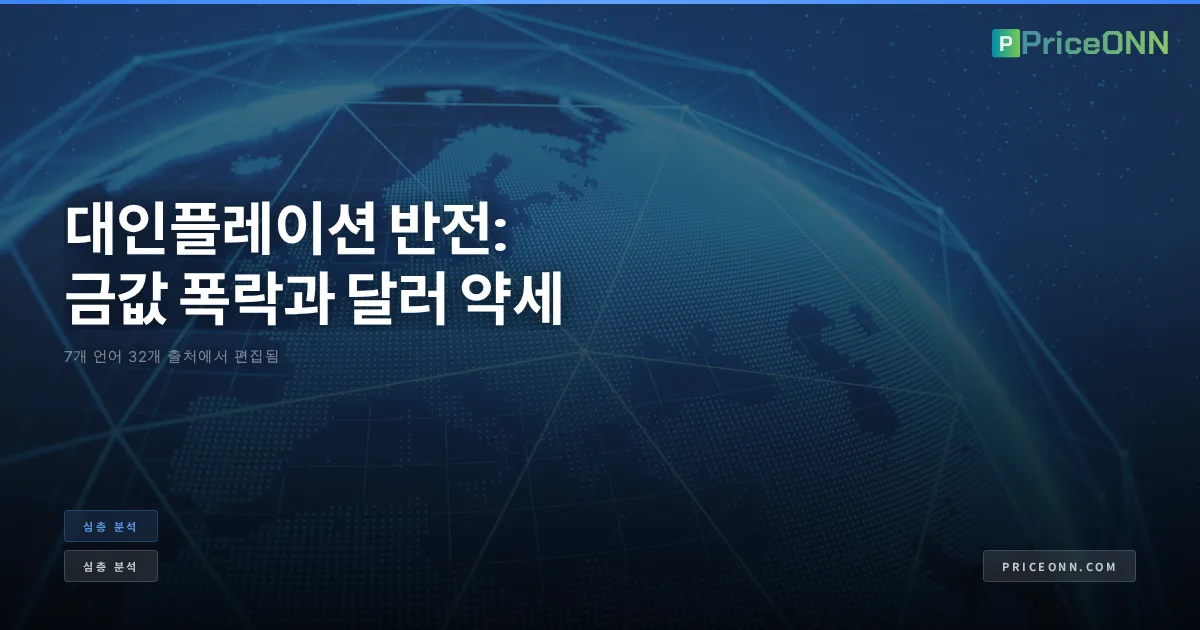 대인플레이션 반전: 금값 폭락과 달러 약세