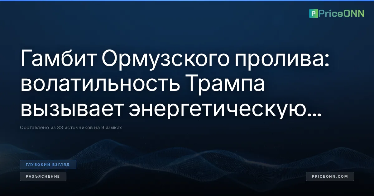 Гамбит Ормузского пролива: волатильность Трампа вызывает энергетическую лихорадку