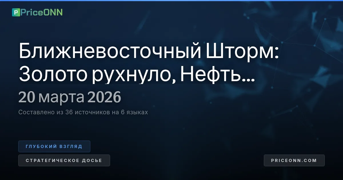 Тигель Ближнего Востока: Падение Золота, Взлет Нефти и Раскалывающийся Мировой Порядок
