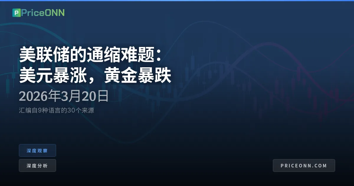 美联储的通缩困境：美元飙升，黄金下挫