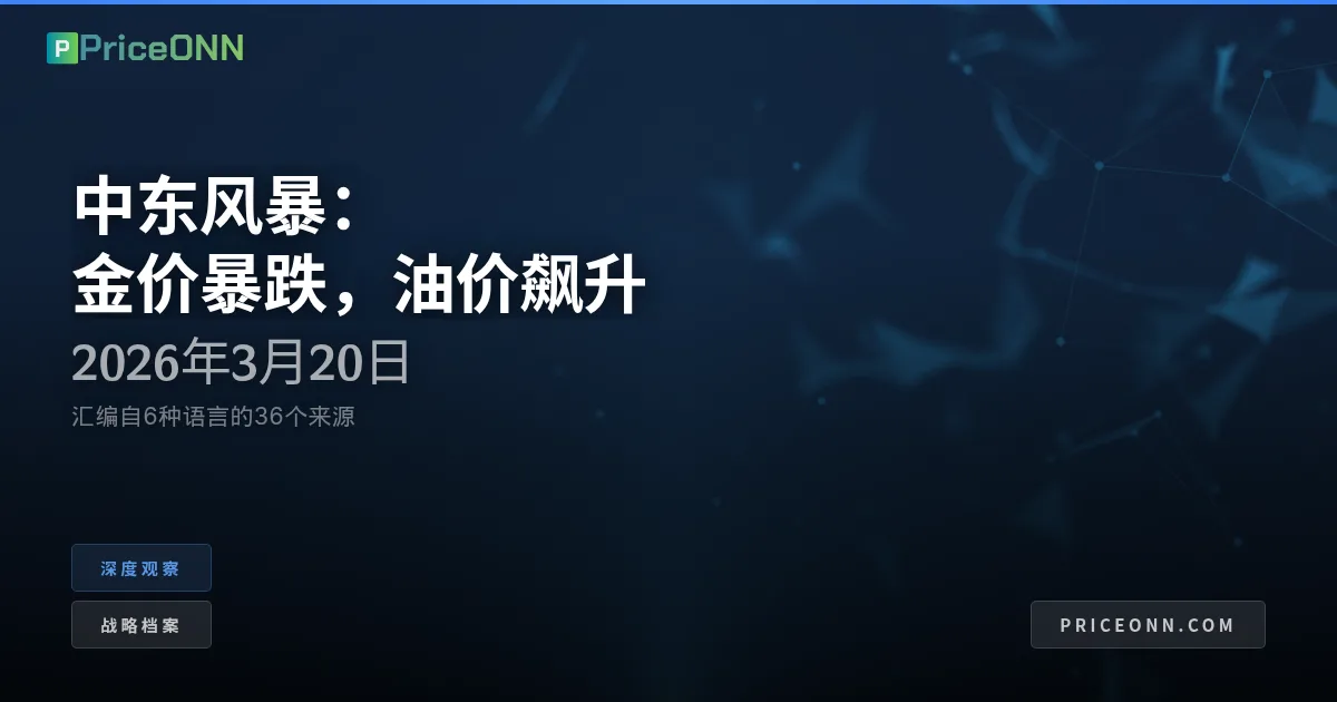 中东熔炉：黄金暴跌，石油飙升，全球秩序分崩离析