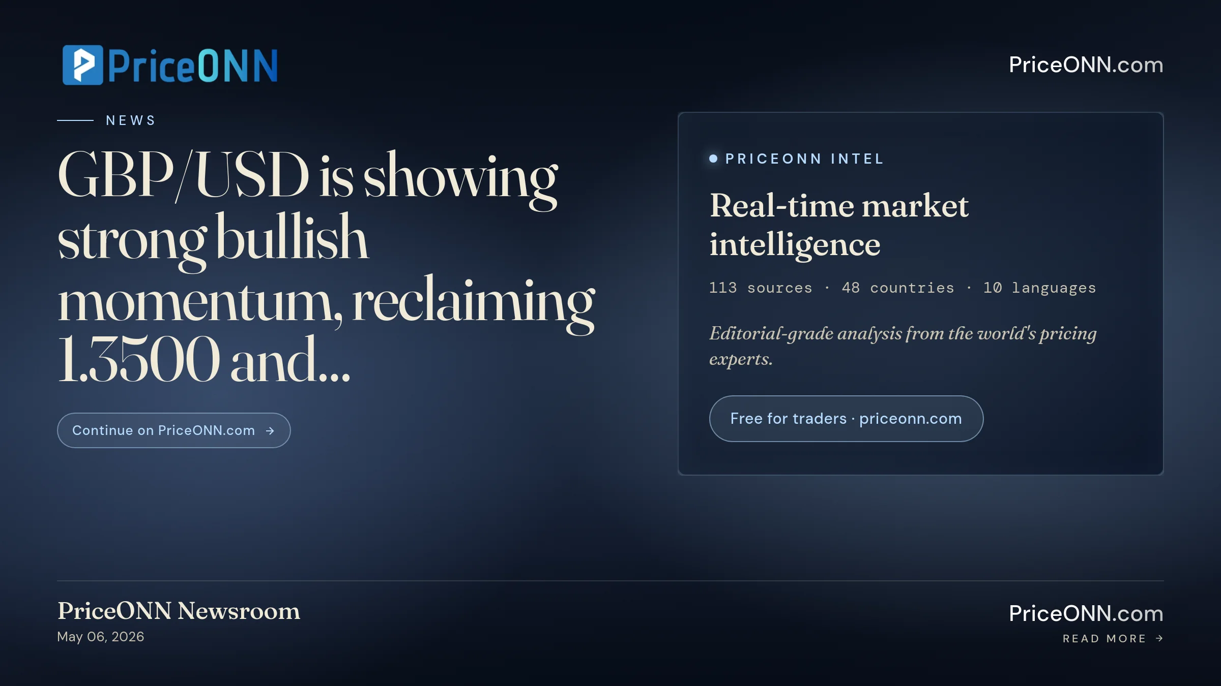 GBP/USD Eyes Breakout: Bullish Momentum Builds Above 1.3500 | PriceONN